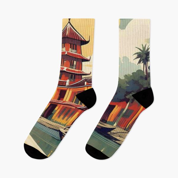 Artikelvorschau, Hoi An Vietnam Vintage Reise- und Tourismus-Werbedruck entworfen und verkauft von posterbobs.