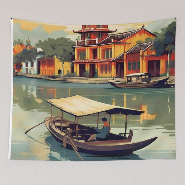 Item preview, Hoi An Vietnam Vintage Travel and Tourism Advertising Print designed and sold by posterbobs.
