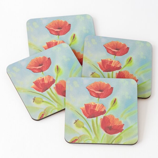 Item preview, Poppy Petals in Sunlight - made of the original watercolor painting by Ira Gorky designed and sold by IraGorky.