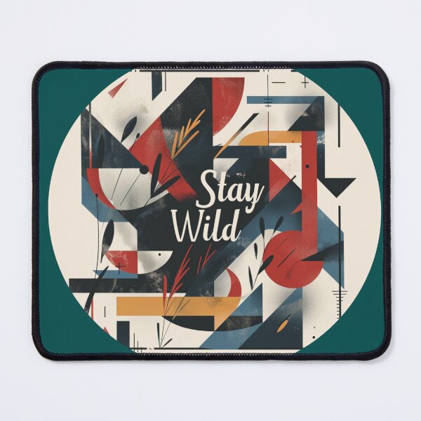 Item preview, Contemporary Expression: 'Stay Wild' Geometry" designed and sold by Ace Apparel Attire.
