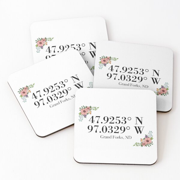 Item preview, Grand Forks, ND Coordinates designed and sold by mynameisliana.