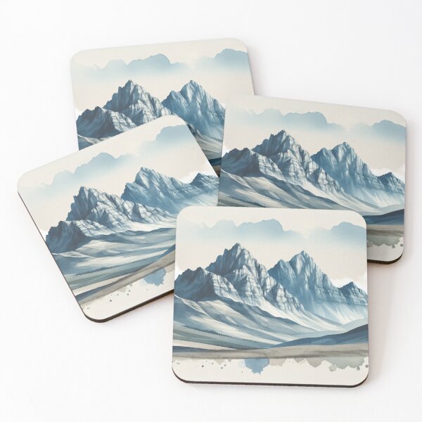 Item preview, Mountain Landscape in Watercolor Minimalist designed and sold by Luvibes.