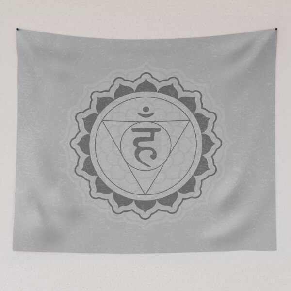 Item preview, Throat Chakra Mandala - Fog + Slate designed and sold by Irene Estelle.