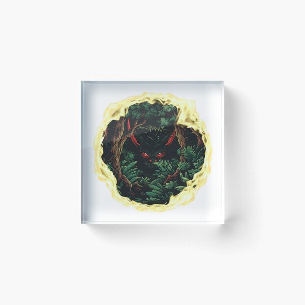 Item preview, a cartoon evil hiding in the dark forest designed and sold by DigiArtNDesign.