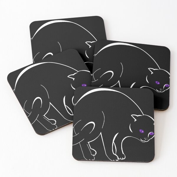 Item preview, Faithful/Pounce: Black Cat w/Violet Eyes (Dark Bkgd)  designed and sold by MptR.