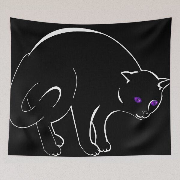 Item preview, Faithful/Pounce: Black Cat w/Violet Eyes (Dark Bkgd)  designed and sold by MptR.