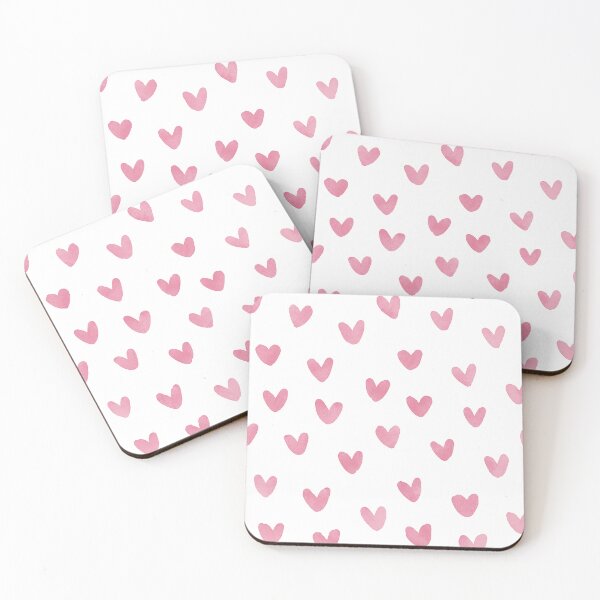 Item preview, Rose Pink Love Hearts Watercolor Seamless Pattern designed and sold by owliedesign.