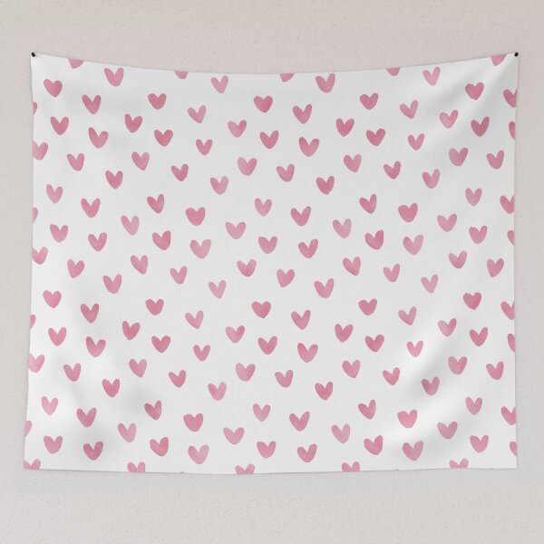 Item preview, Rose Pink Love Hearts Watercolor Seamless Pattern designed and sold by owliedesign.