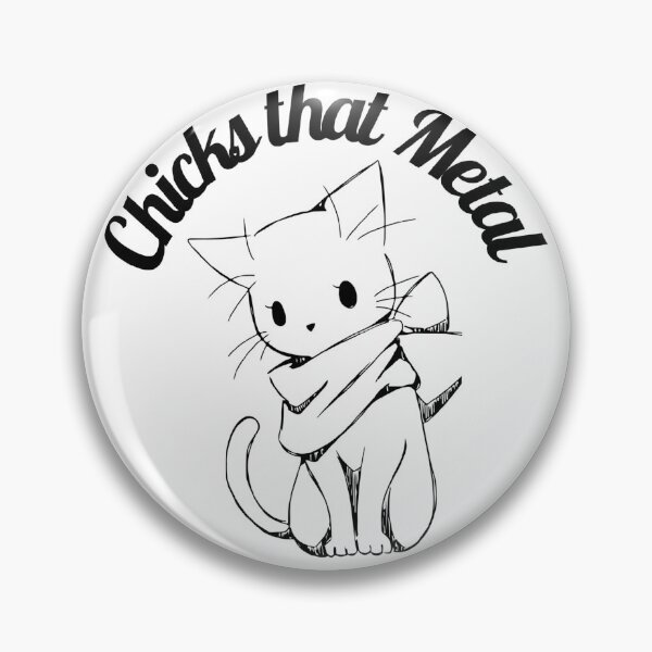 Item preview, Unit 713 Chicks That Metal White Cat designed and sold by Unit713-Shop.