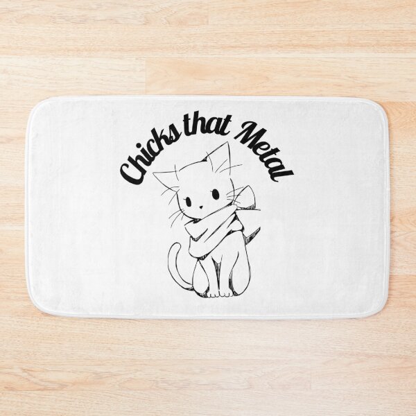 Item preview, Unit 713 Chicks That Metal White Cat designed and sold by Unit713-Shop.