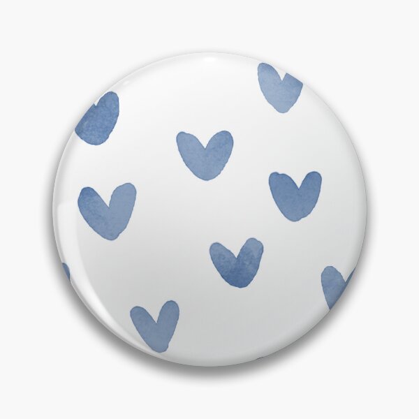 Item preview, Indigo Blue Love Hearts Watercolor Seamless Pattern designed and sold by owliedesign.