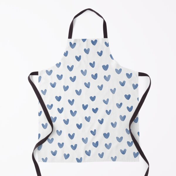 Item preview, Indigo Blue Love Hearts Watercolor Seamless Pattern designed and sold by owliedesign.