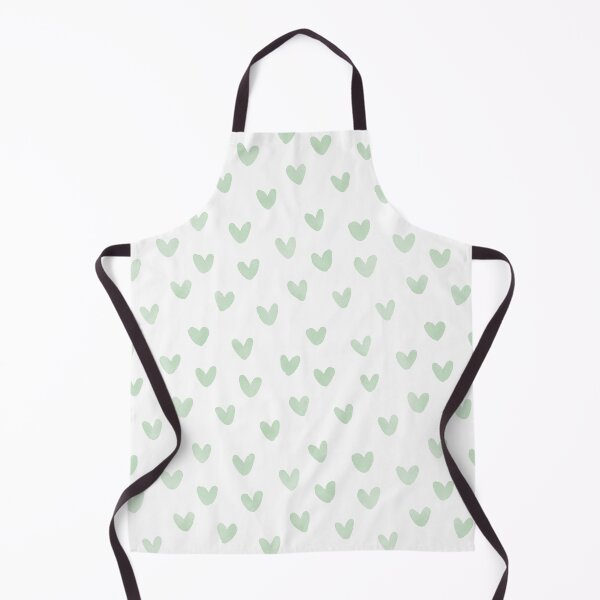 Item preview, Sage Love Hearts Watercolor Seamless Pattern designed and sold by owliedesign.