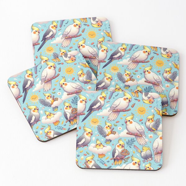 Item preview, Cockatiels Galore - pattern cockatiel art designed and sold by wedad01.