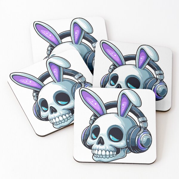 Item preview, Skull Easter Panda Bunny Rabbit Rock Roll Cartoon Style designed and sold by Horizon Cartoon.