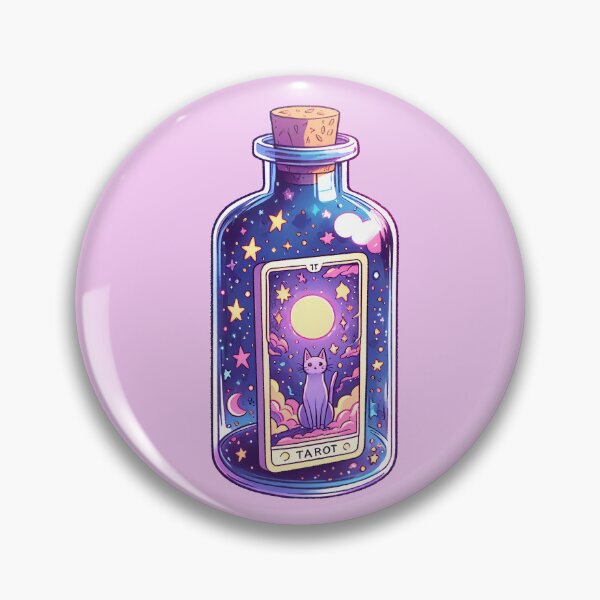 Item preview, Cat Tarot Card in a Bottle designed and sold by stickyfoot.