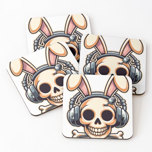 Item preview, Skull Easter Panda Bunny Rabbit Rock Roll Cartoon Style designed and sold by Horizon Cartoon.