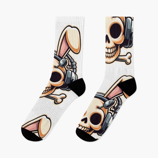 Item preview, Skull Easter Panda Bunny Rabbit Rock Roll Cartoon Style designed and sold by Horizon Cartoon.