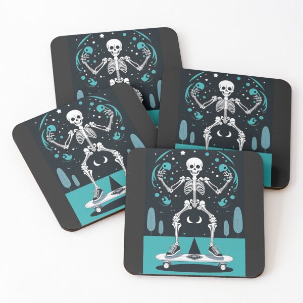 Item preview, Skeleton Riding On Skateboard designed and sold by TheDarkWardrobe.