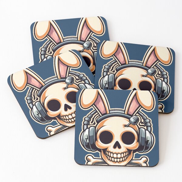 Item preview, Skull Easter Panda Bunny Rabbit Rock Roll Cartoon Style designed and sold by Horizon Cartoon.