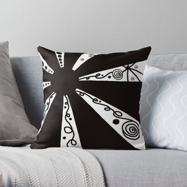 Black Sun Throw Pillow