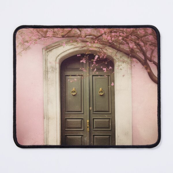 Item preview, Paris Door. Old Door. Vintage Door. Pink Door. Brown Door. Old Door and Blooming Tree designed and sold by maxa0109.