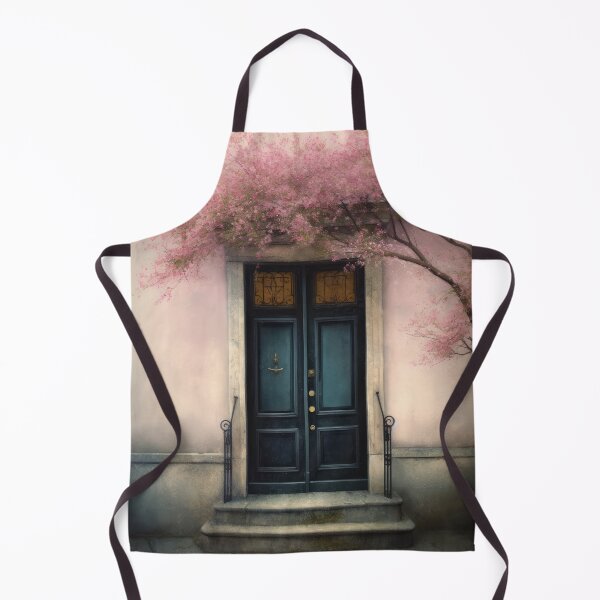Item preview, Paris Door. Old Door. Vintage Door. Blue Door. Navy Door. Old Door and Blooming Tree designed and sold by maxa0109.