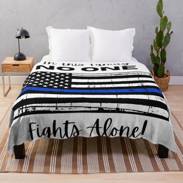 Item preview, In This Family No One Fights Alone Thin Blue Line designed and sold by Wildcat Webworks.