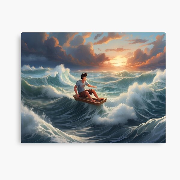 Item preview, Waves skiing at sunset designed and sold by islam gamal.