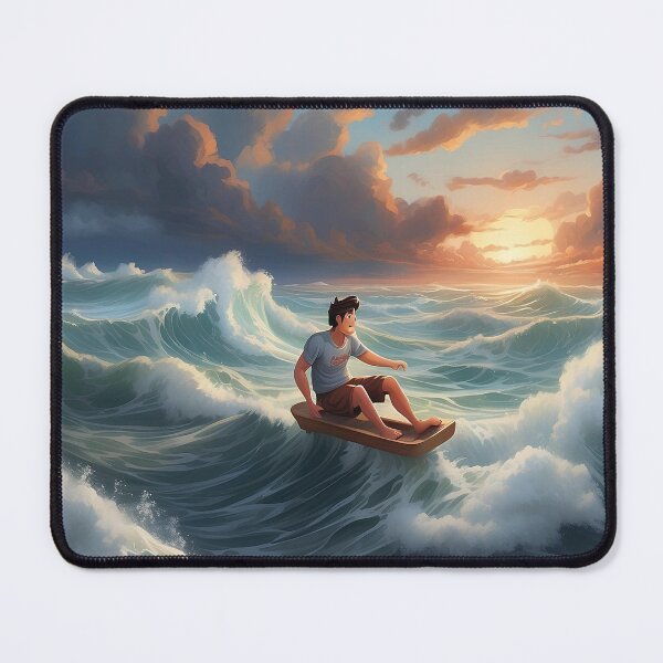 Item preview, Waves skiing at sunset designed and sold by islam gamal.