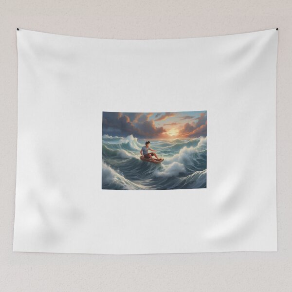 Item preview, Waves skiing at sunset designed and sold by islam gamal.
