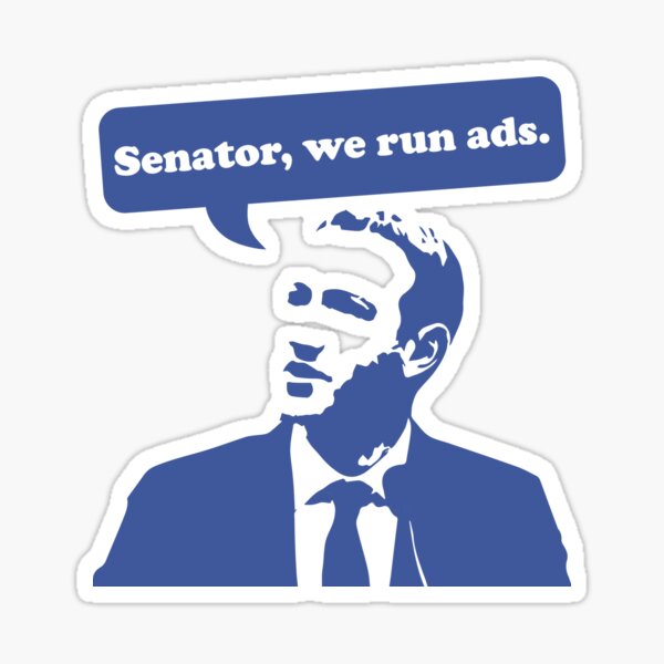 Item preview, Senator, we run ads.  designed and sold by enteeko.