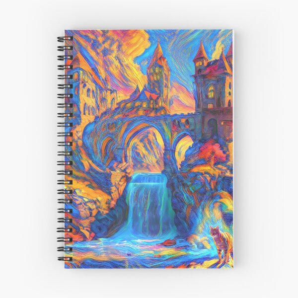 Item preview, Stylised castle and cat. DeepDream designed and sold by blackhalt.