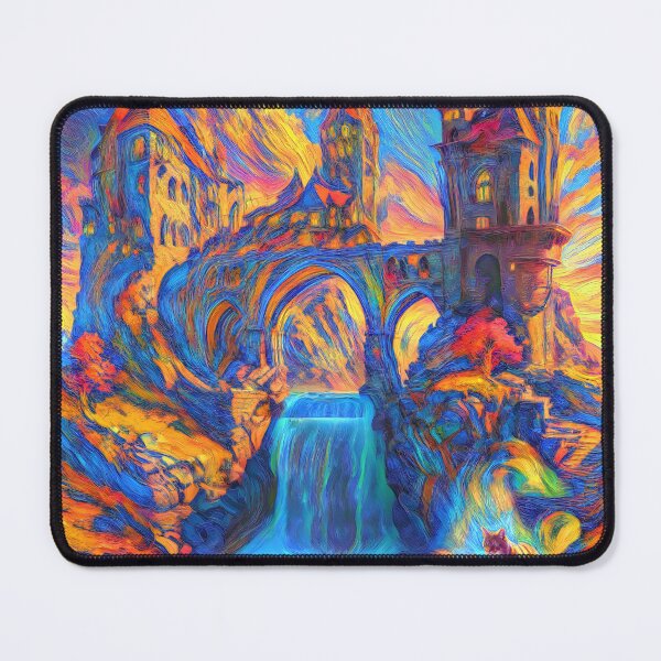 Item preview, Stylised castle and cat. DeepDream designed and sold by blackhalt.
