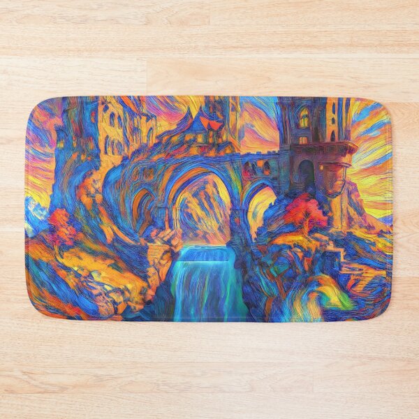 Item preview, Stylised castle and cat. DeepDream designed and sold by blackhalt.