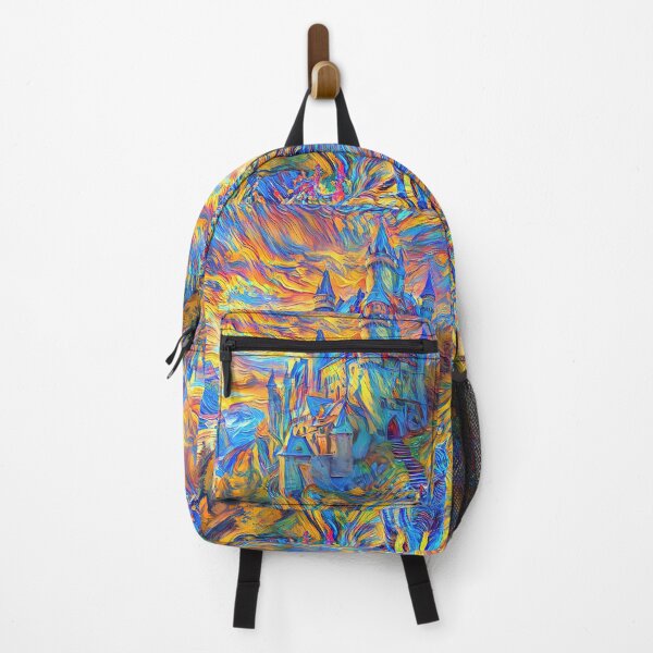 Item preview, Stylised castle and cat. DeepDream designed and sold by blackhalt.