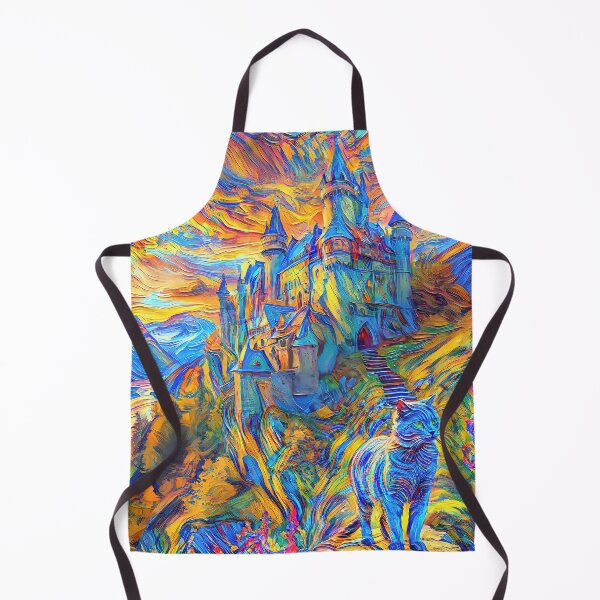 Item preview, Stylised castle and cat. DeepDream designed and sold by blackhalt.
