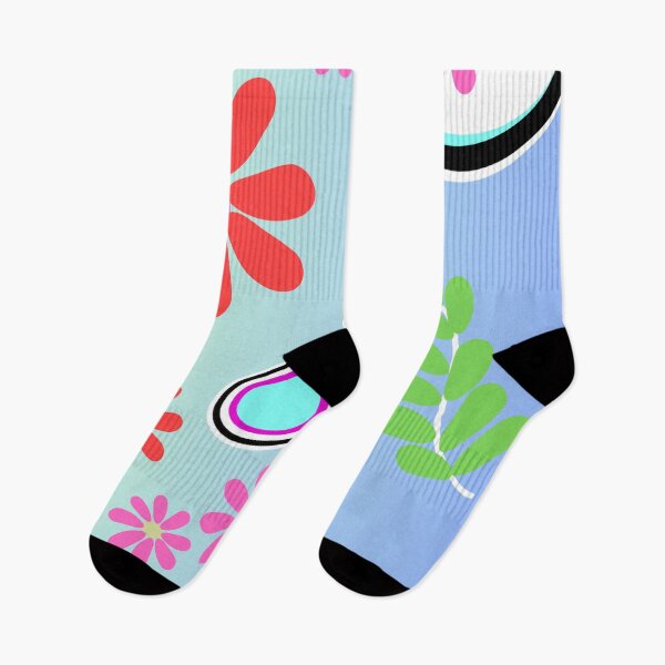 Item preview, Colourful pattern with flower and leaf designed and sold by NingningS.