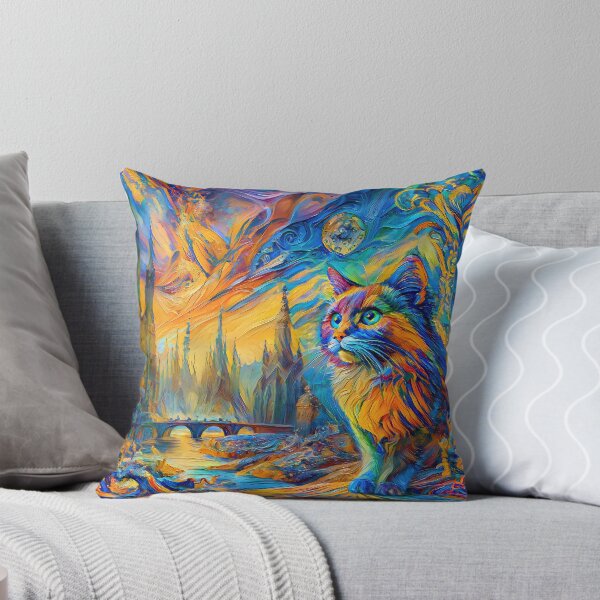 Item preview, Stylised castle and cat. DeepDream designed and sold by blackhalt.