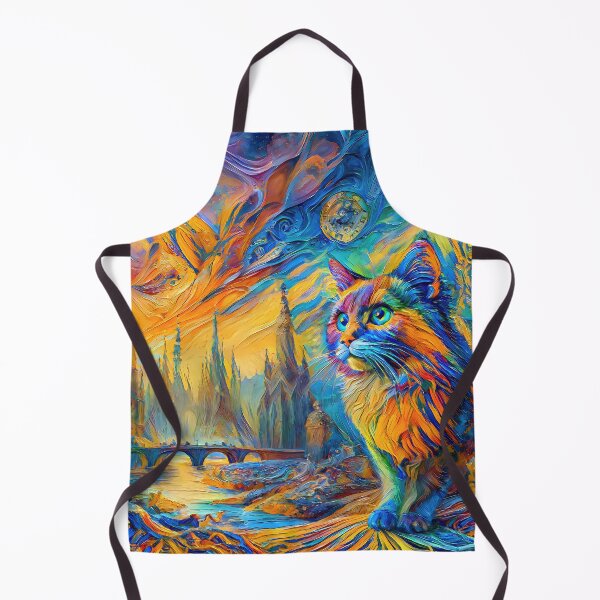 Item preview, Stylised castle and cat. DeepDream designed and sold by blackhalt.