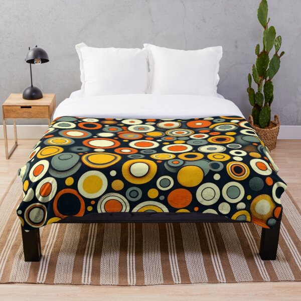 Aperçu de l'œuvre Design cercles rétro orange et gris créée et vendue par Blessinger77.