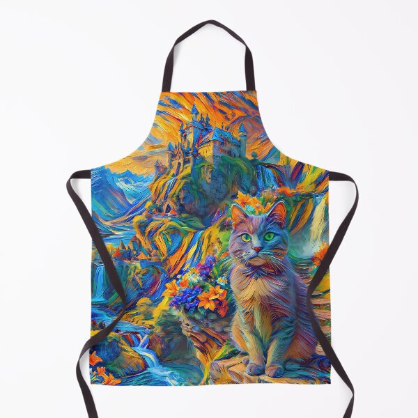 Item preview, Stylised castle and cat. DeepDream designed and sold by blackhalt.