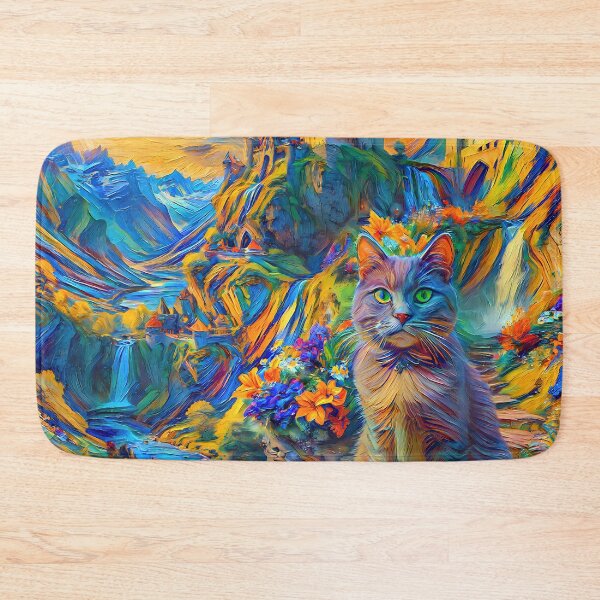 Item preview, Stylised castle and cat. DeepDream designed and sold by blackhalt.