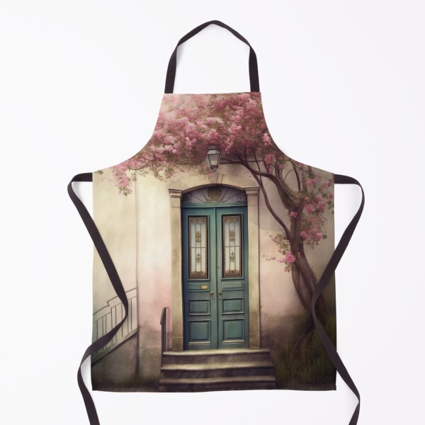 Item preview, Paris Door. Old Door. Vintage Door. Green Door. Navy Door. Old Door and Blooming Tree designed and sold by maxa0109.