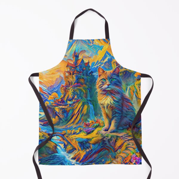 Item preview, Stylised castle and cat. DeepDream designed and sold by blackhalt.