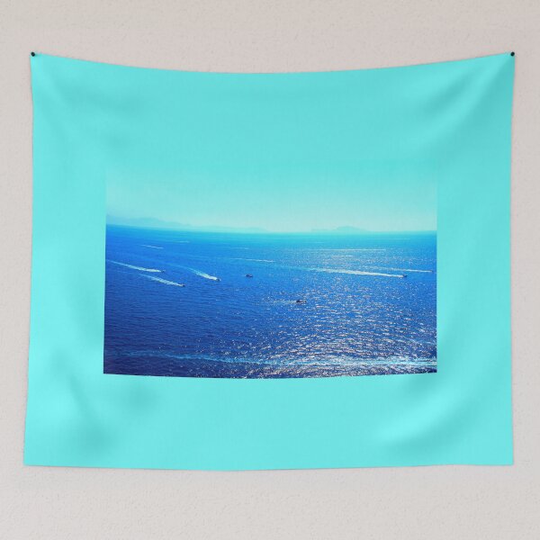 Item preview, View at the Tyrrhenian Sea and boats from Isola di Procida designed and sold by Kristina Drozd.