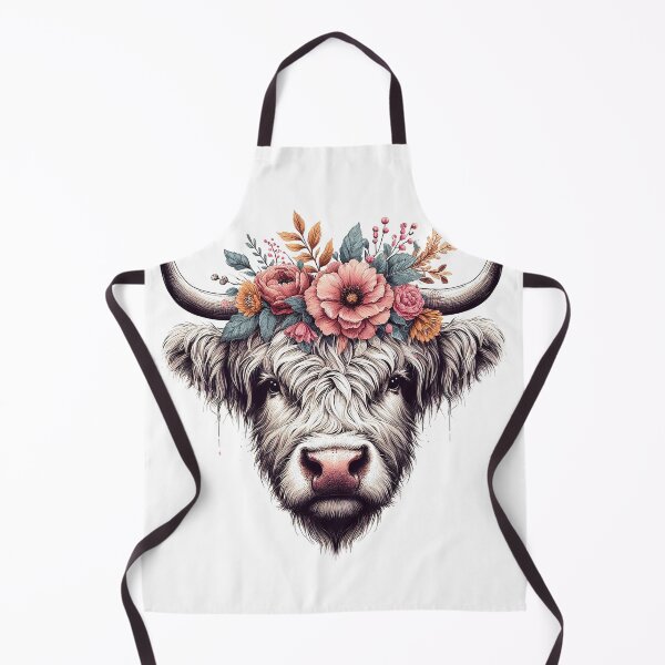 Item preview, Cute Baby Cow Highland Flowers On Head highland calf designed and sold by HEERYAK.