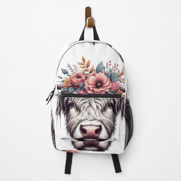 Item preview, Cute Baby Cow Highland Flowers On Head highland calf designed and sold by HEERYAK.