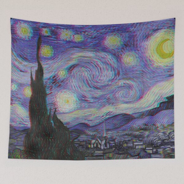 Item preview, Anaglyph 3D Vincent Van Gogh, The Starry Night - Color red cyan designed and sold by Uruguay3Dy360.