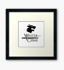 Game of Thrones - Winter has Come! Framed Print